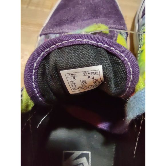 Vans Off The Wall Men's 7.5 Women's 9 Purple Tie Dyed Sneakers - Picture 8 of 8